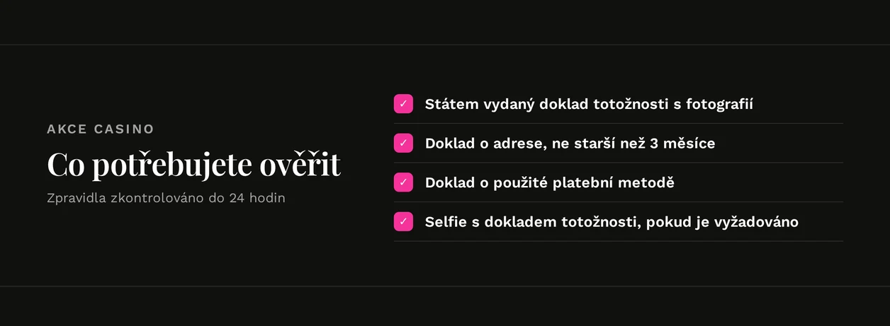 Shromážděte doklady k ověření.